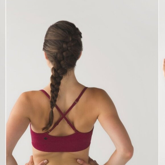 Lululemon Ebb To Street Bra Heathered Bumble Berry - Picture 3 of 11